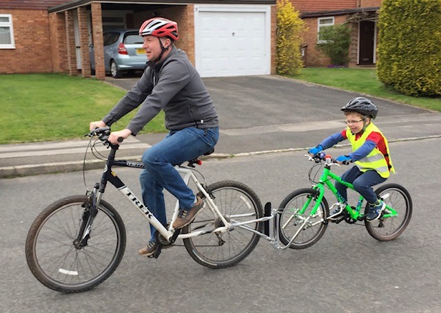 James and Howard cycling