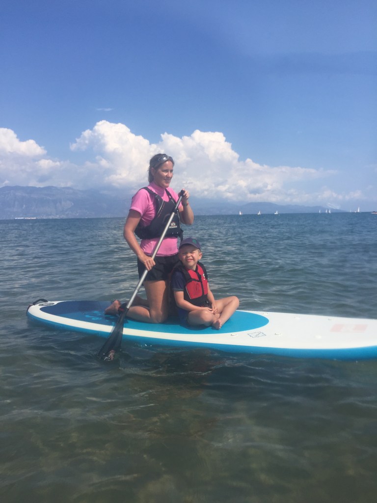 James on a paddleboard
