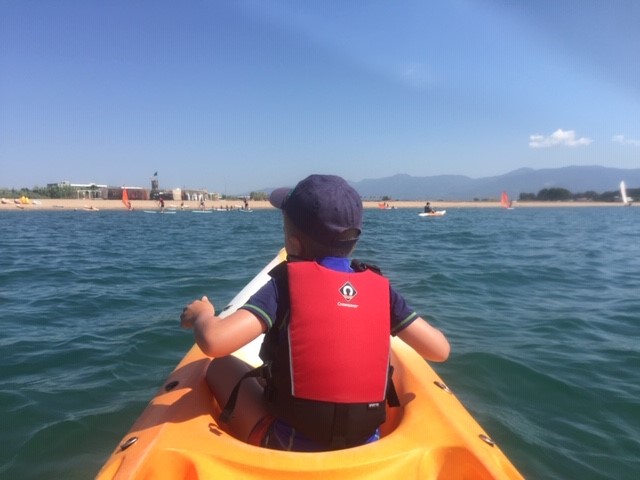 James in a kayak