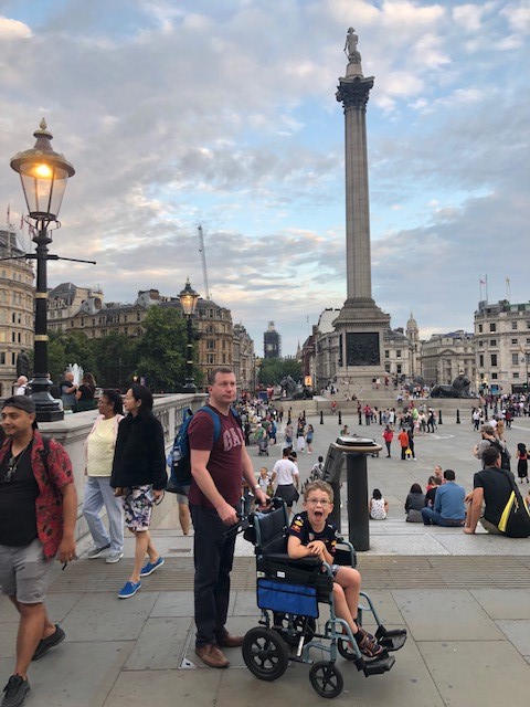 James and Howard at Trafalgar Square