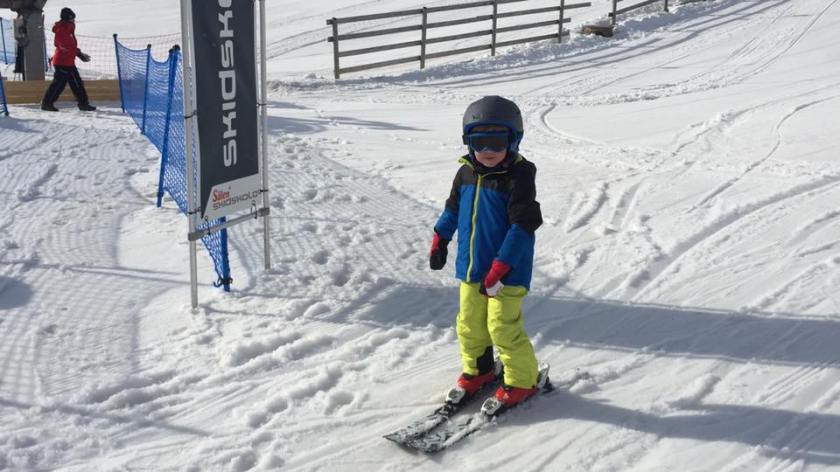 boy on skis